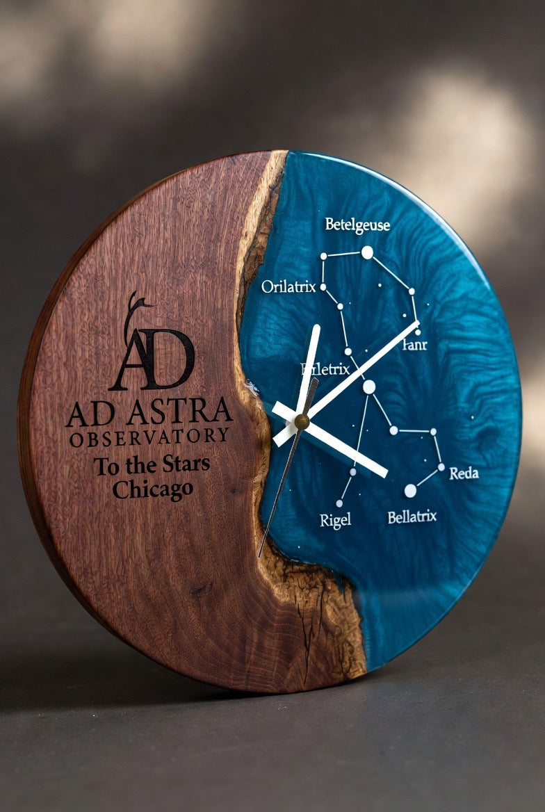 Custom Observatory Star Chart Wall Clock